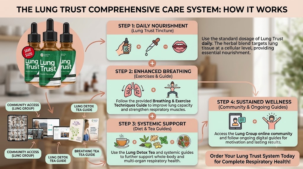 The Lung Trust care system: daily nourishment, enhanced breathing, systemic support and sustained wellness